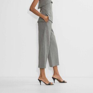 Aritzia Women's Gray Cropped Tailored Trousers